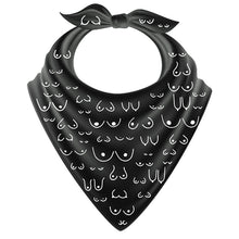 Load image into Gallery viewer, Black Boob Bandana