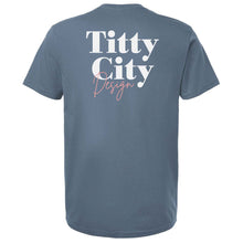 Load image into Gallery viewer, Body Positivity T-Shirt in blue jean, back view