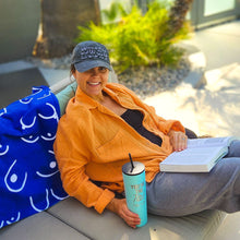 Load image into Gallery viewer, Beach Blanket Towel Blue