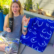 Load image into Gallery viewer, Beach Blanket Towel Blue