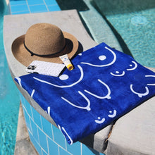 Load image into Gallery viewer, Beach Blanket Towel Blue