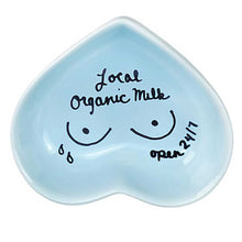 Load image into Gallery viewer, Hand-painted ceramic keepsake dish in powder blue styled as a thoughtful gift for a new mom