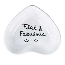 Load image into Gallery viewer, Hand-painted heart-shaped ceramic jewelry dish celebrating self-expression in white