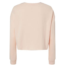 Load image into Gallery viewer, mock of the Self Love cropped sweatshirt in blush pink, back view
