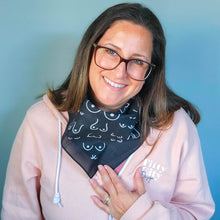 Load image into Gallery viewer, Black Boob Bandana