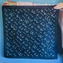 Load image into Gallery viewer, Black Boob Bandana