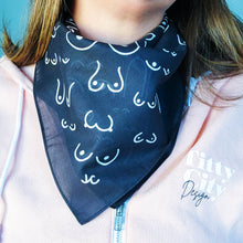 Load image into Gallery viewer, Black Boob Bandana
