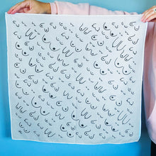 Load image into Gallery viewer, White Boob Bandana
