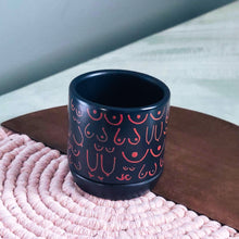 Load image into Gallery viewer, Matte Black + Brown Planter