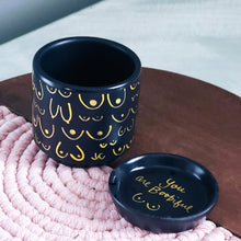 Load image into Gallery viewer, Matte Black + Gold Planter