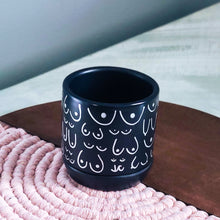 Load image into Gallery viewer, Matte Black + Silver Planter