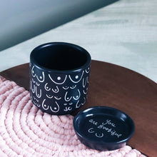 Load image into Gallery viewer, Matte Black + Silver Planter