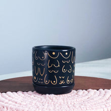 Load image into Gallery viewer, Matte Black + Tan Planter