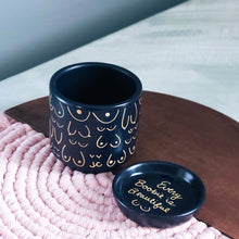 Load image into Gallery viewer, Matte Black + Tan Planter