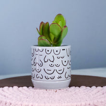 Load image into Gallery viewer, Brave Boobies Gray Planter