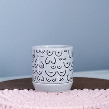 Load image into Gallery viewer, Brave Boobies Gray Planter