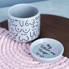 Load image into Gallery viewer, Brave Boobies Gray Planter