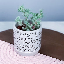 Load image into Gallery viewer, Brave Boobies Gray Planter