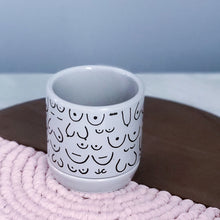 Load image into Gallery viewer, Brave Boobies Gray Planter