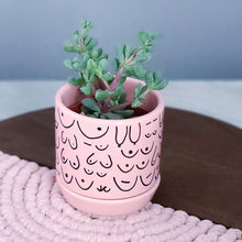 Load image into Gallery viewer, Brave Boobies Pink Planter