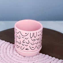 Load image into Gallery viewer, Brave Boobies Pink Planter