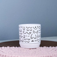 Load image into Gallery viewer, Brave Boobies White Planter