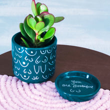 Load image into Gallery viewer, Emerald + Silver Planter