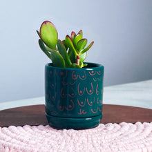 Load image into Gallery viewer, Emerald + Brown Planter