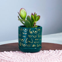 Load image into Gallery viewer, Emerald + Gold Planter