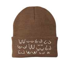 Load image into Gallery viewer, Brown Boobie Beanie

