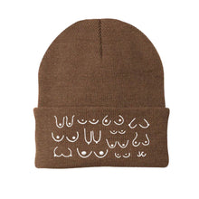Load image into Gallery viewer, Brown Boobie Beanie