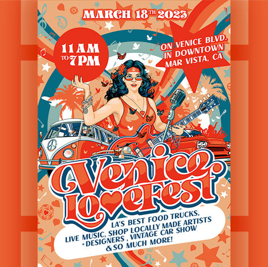 Venice Love Fest March 18th Featuring Titty City Design