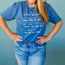 Load image into Gallery viewer, Body Positivity T-Shirt Dusty Blue Jean
