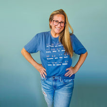 Load image into Gallery viewer, Body Positivity T-Shirt Dusty Blue Jean
