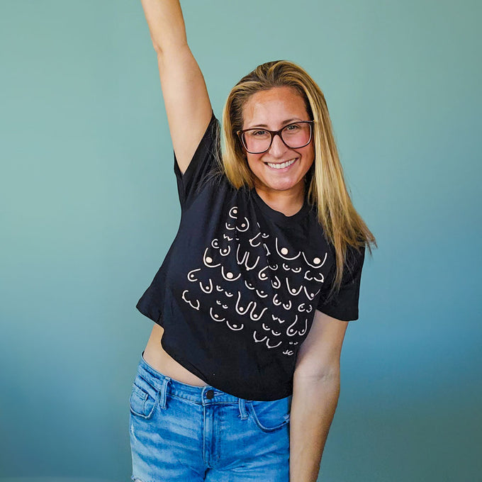 Self Love Club Cropped Tee Black