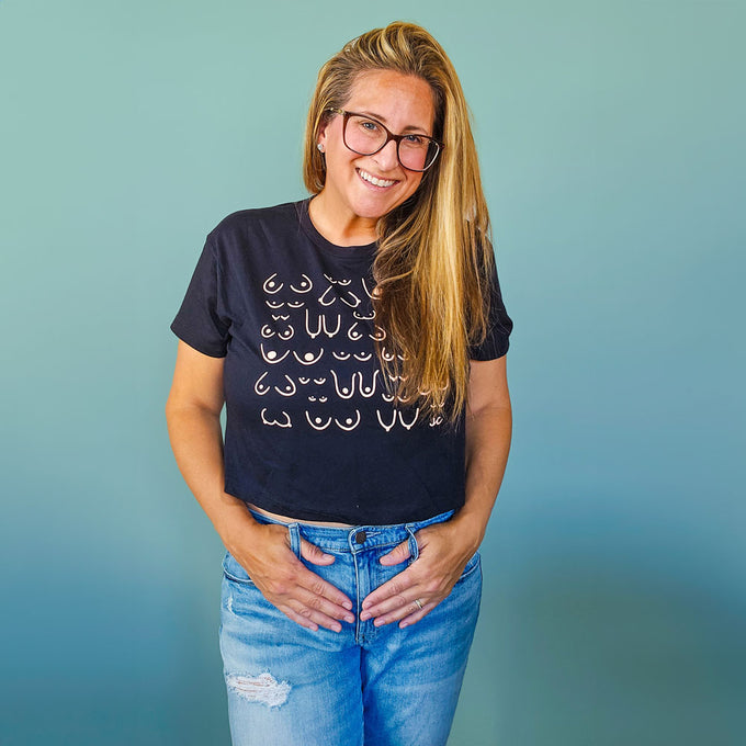 Self Love Club Cropped Tee Black