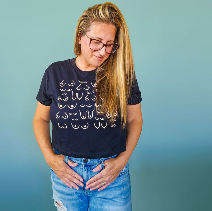 Self Love Club Cropped Tee Black