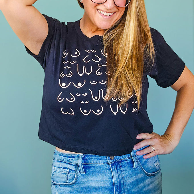 Self Love Club Cropped Tee Black