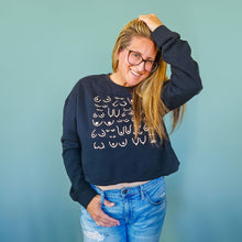 Load image into Gallery viewer, Self Love Club Crop Black Sweatshirt
