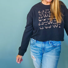 Load image into Gallery viewer, Self Love Club Crop Black Sweatshirt
