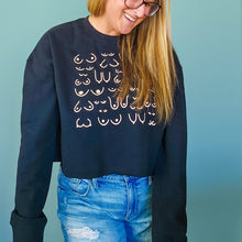 Load image into Gallery viewer, Self Love Club Crop Black Sweatshirt
