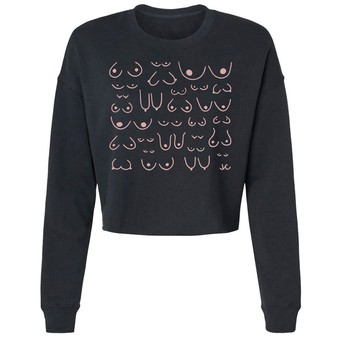 Self Love Club Crop Black Sweatshirt
