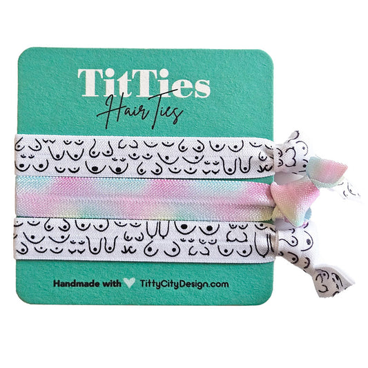 Rainbow Tie Dye TitTies Hair Tie Bracelets