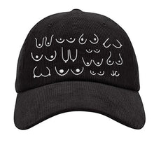 Load image into Gallery viewer, Corduroy Black Titty Hat
