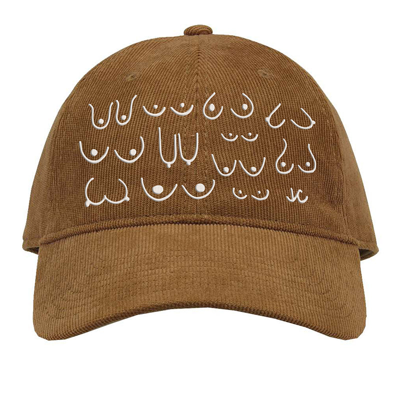 Corduroy Caramel Brown Titty Hat