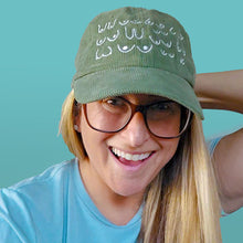 Load image into Gallery viewer, Corduroy Olive Green Titty Hat
