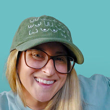Load image into Gallery viewer, Corduroy Olive Green Titty Hat
