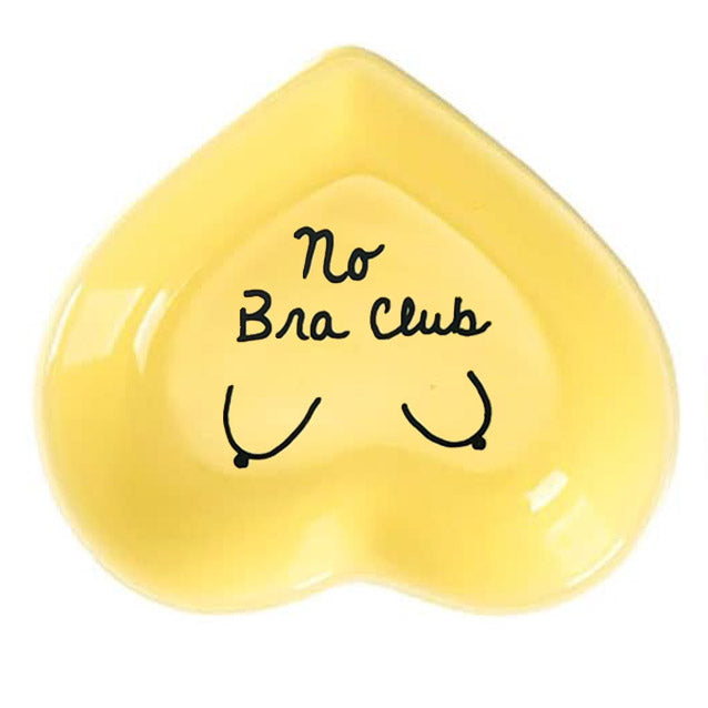 No Bra Club Daisy Yellow Ring Dish