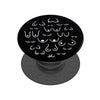 Titty City Black PopSocket with white boob print designs on a white background