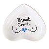 Hand-painted heart-shaped ceramic jewelry dish celebrating self-expression with water symbol